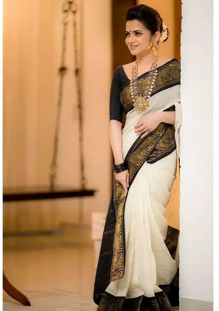 Beautiful Art Silk Jacquard Border Saree
