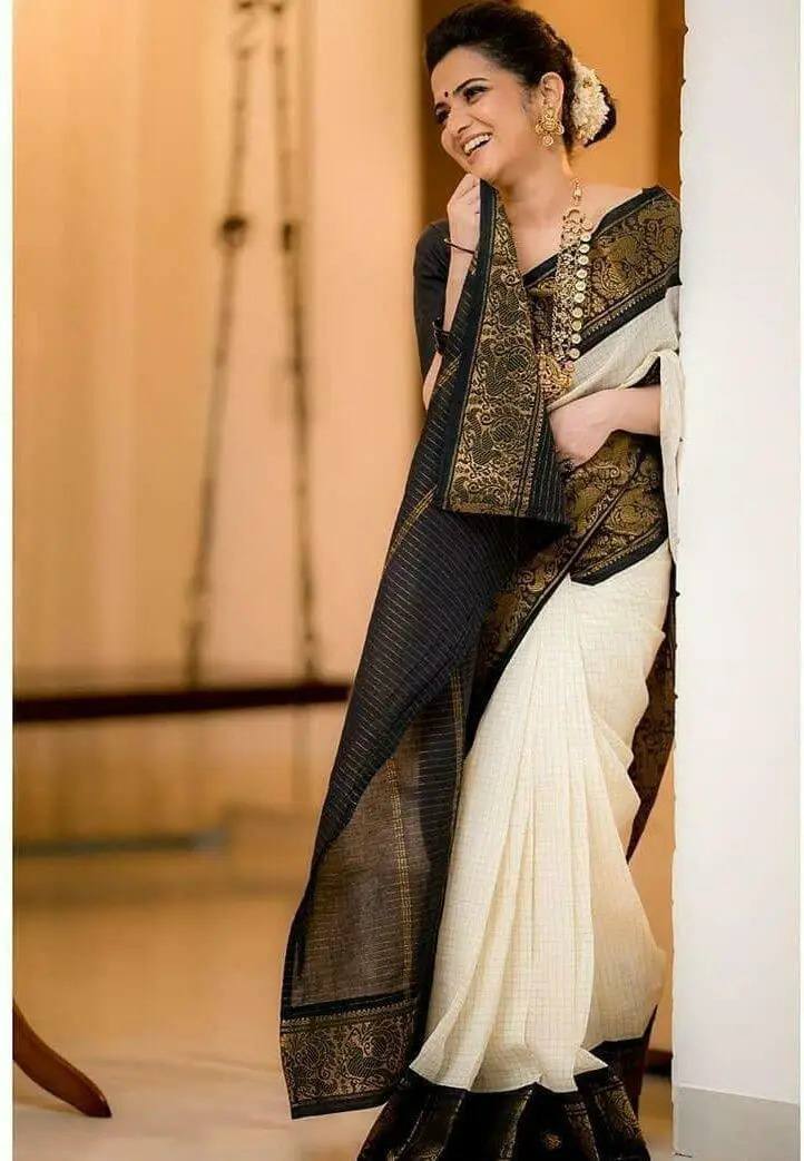 Beautiful Art Silk Jacquard Border Saree
