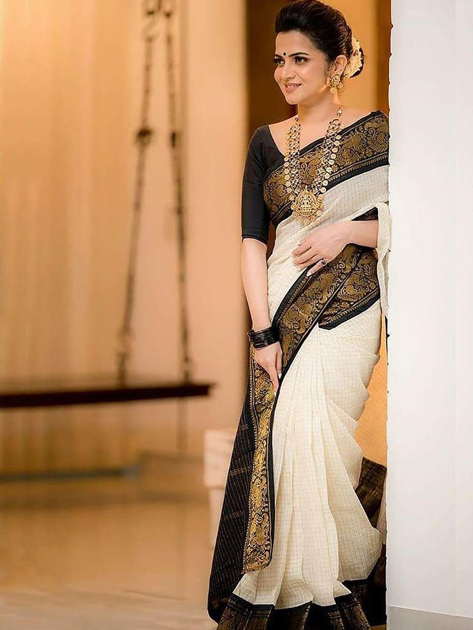 Beautiful Art Silk Jacquard Border Saree