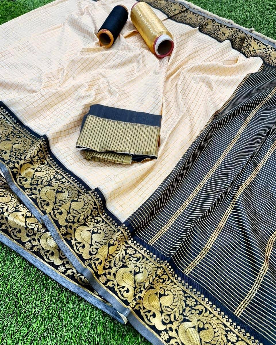 Beautiful Art Silk Jacquard Border Saree