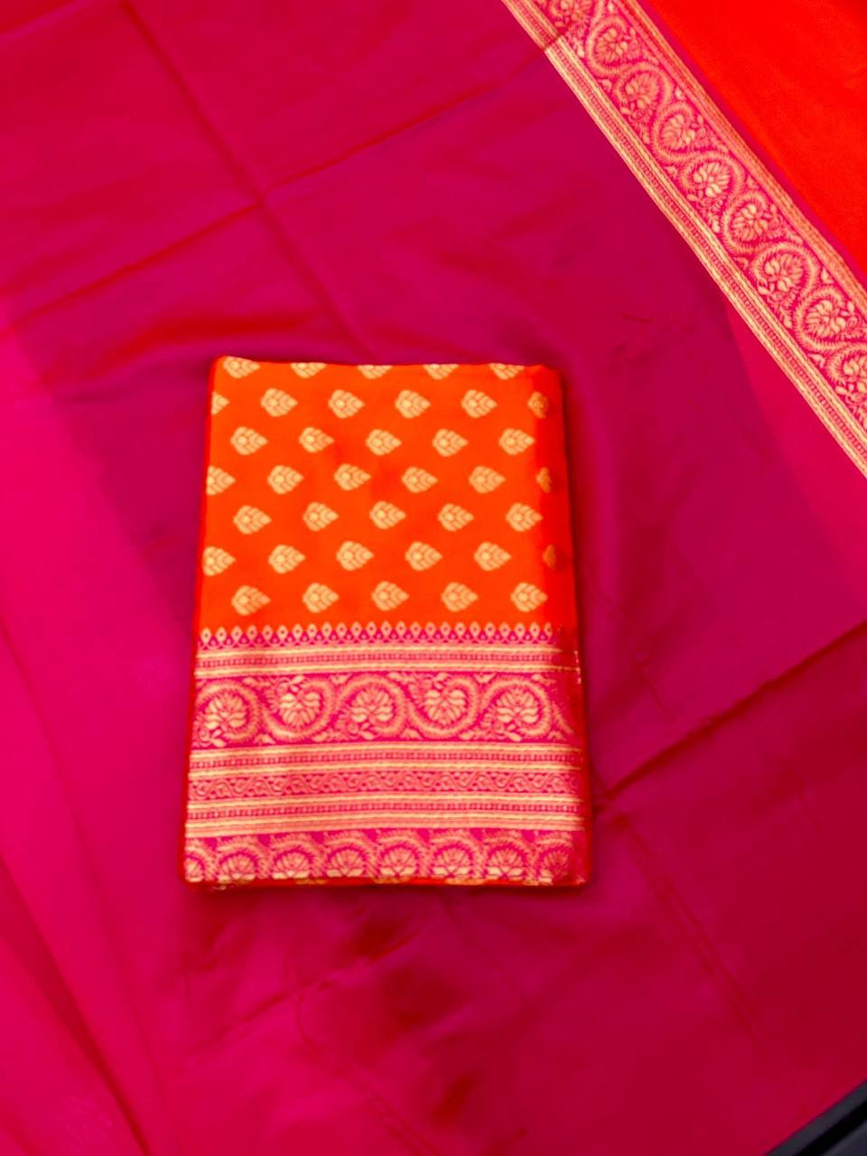Beautiful Art Silk Jacquard Border Saree Wedding Wear Party