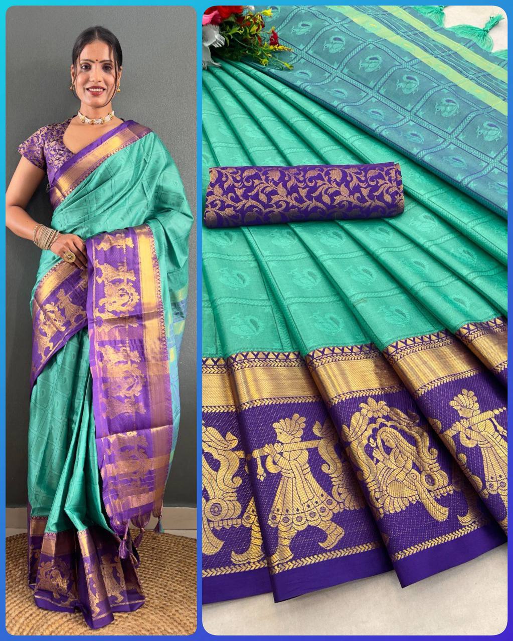 We Launching mercerised cotton silk in Exclusive border Self Viewing design