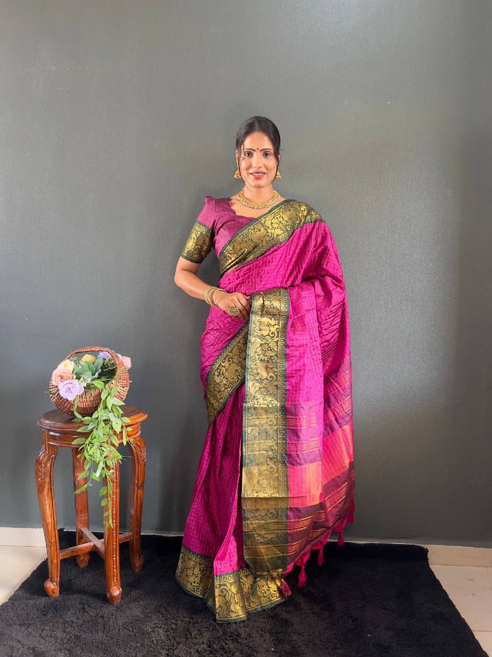 We Launching mercerised cotton silk in Exclusive border Self Viweing design