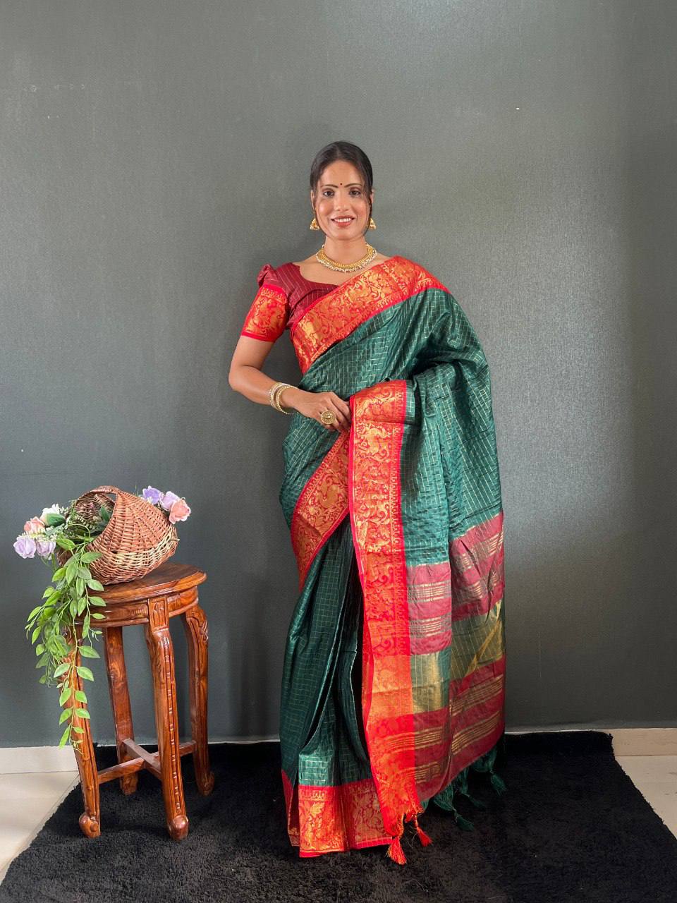 We Launching mercerised cotton silk in Exclusive border Self Viweing design