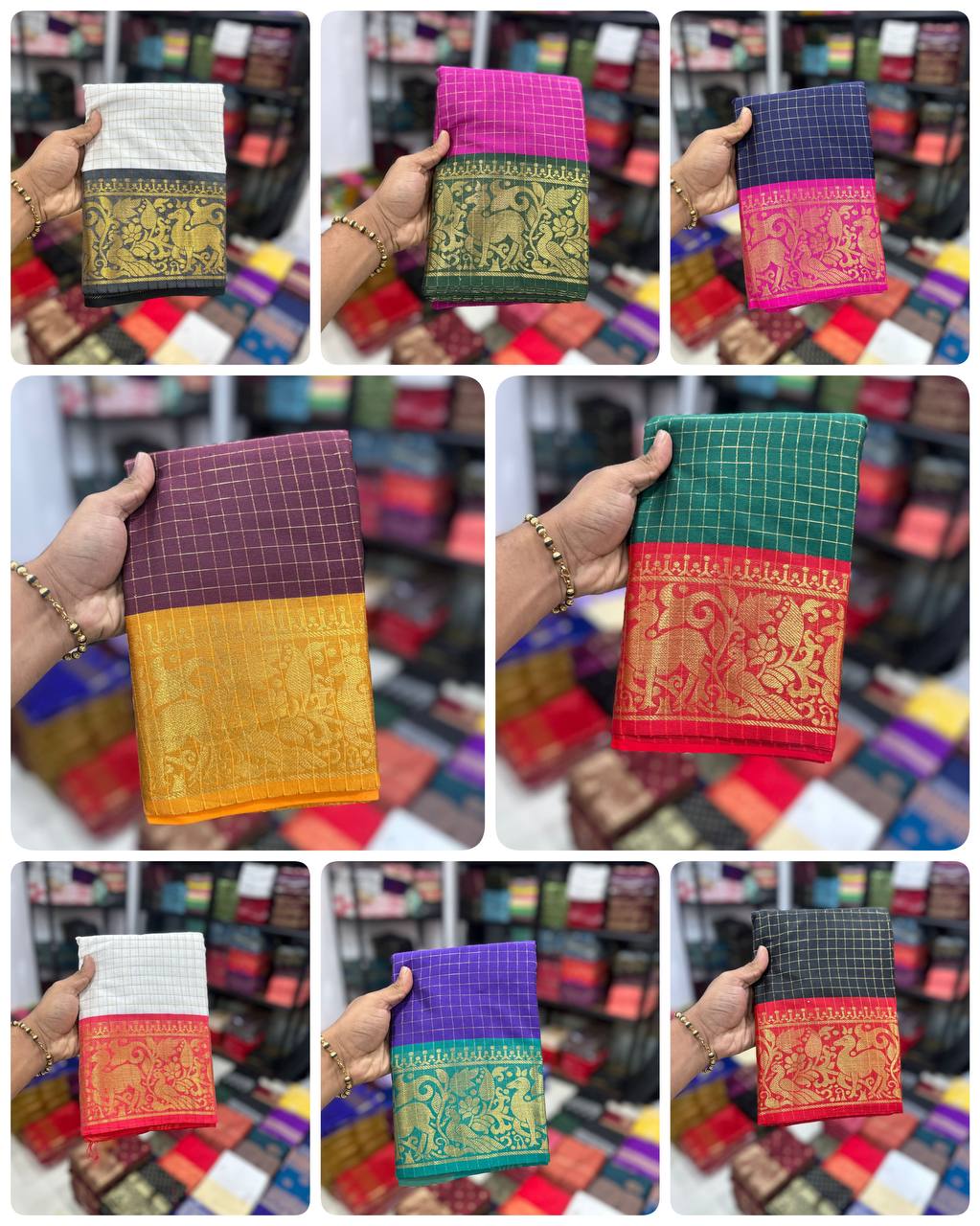 We Launching mercerised cotton silk in Exclusive border Self Viweing design