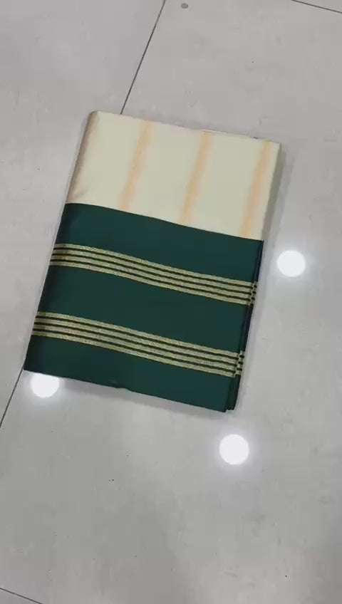 Beautiful Art Silk Jacquard Border Saree With Unstitched Running Blouse