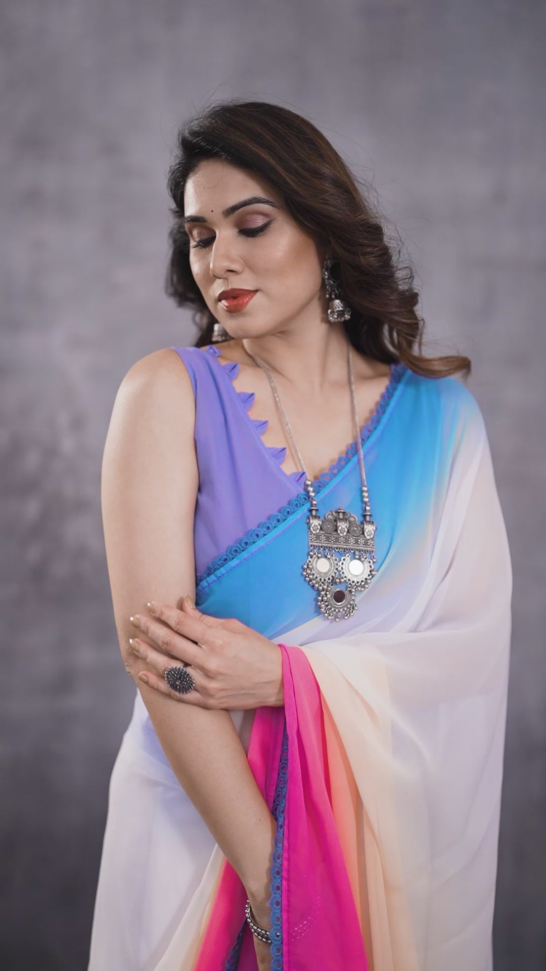 Ready to Wear Georgette Printed Saree