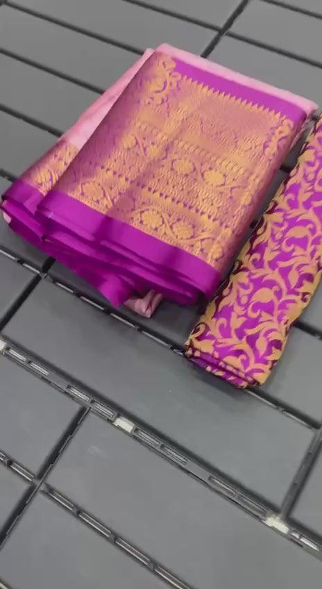 Pure Mercerised Cotton Silk with Exclusive Self-Weaving Design & Rich Border