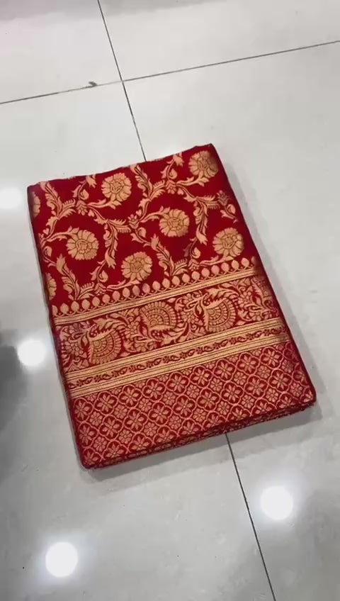 New Launching Beautiful Art Silk Jacquard Border Saree