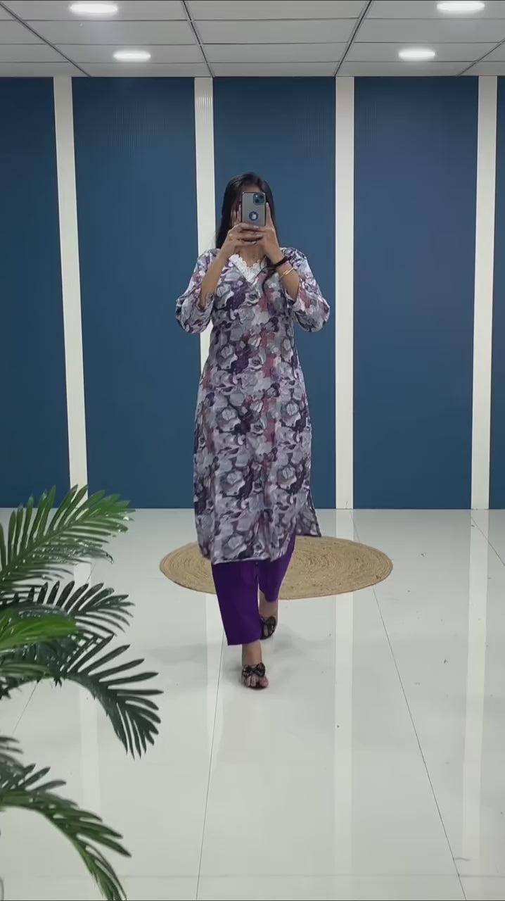Must-Have Two-Piece Rayon Kurti for Every Occasion!