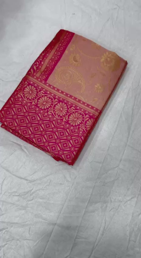 New Launching Beautiful Art Silk Jacquard Border Saree